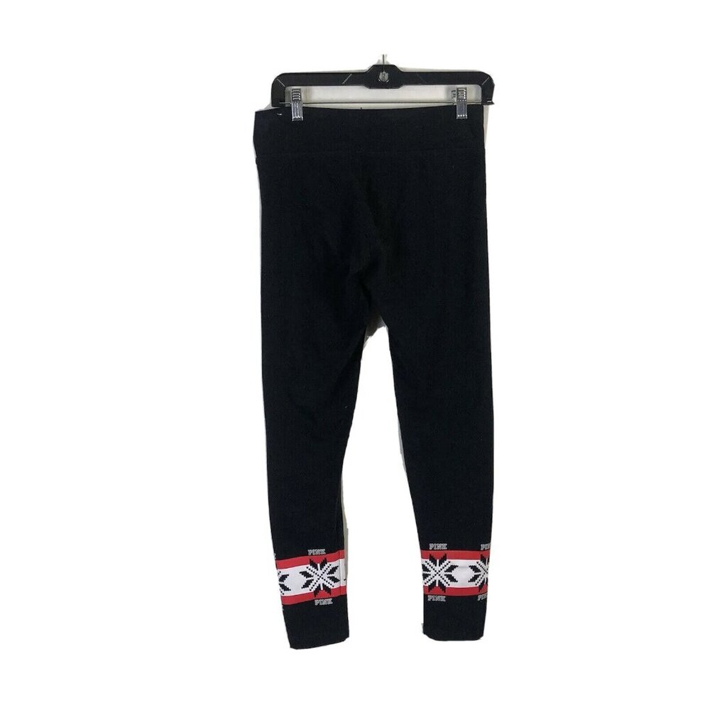 PINK Victoria's Secret Yoga Exercise Leggings Black Stretch Womens M Pants